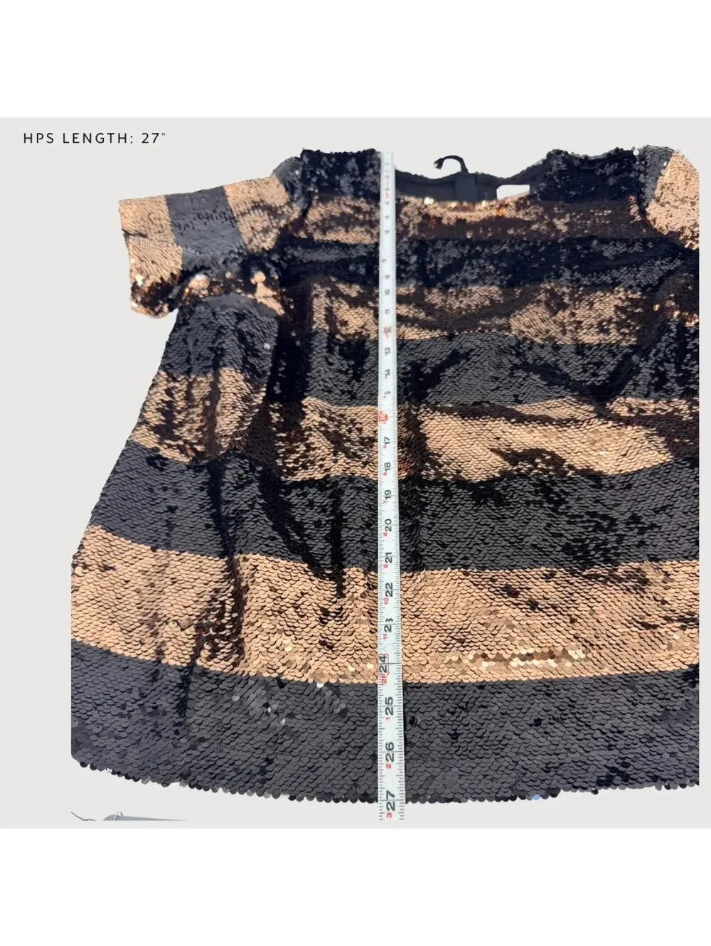 Maeve Anthropologie Sequin Top Copper Black 1X